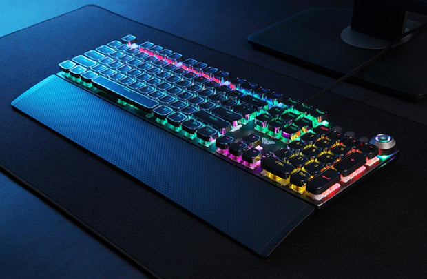Tarantula defender game mechanical keyboard glare RGB backlight macro programming computer wired 104 key green axis black axis